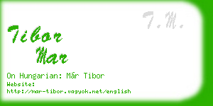 tibor mar business card